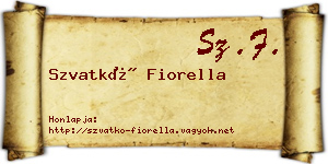 Szvatkó Fiorella névjegykártya
